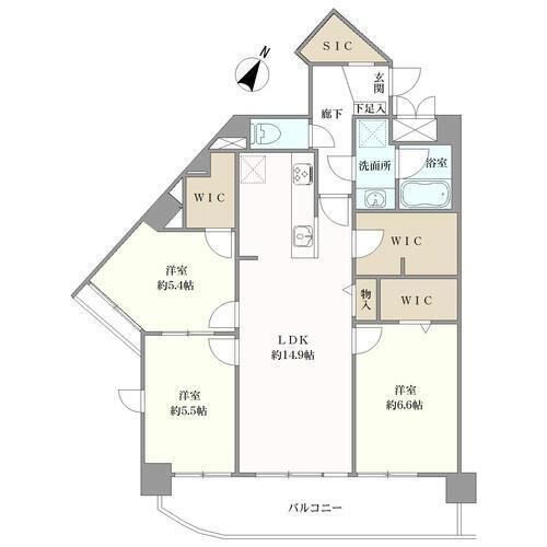 三井金山ハイツの間取図