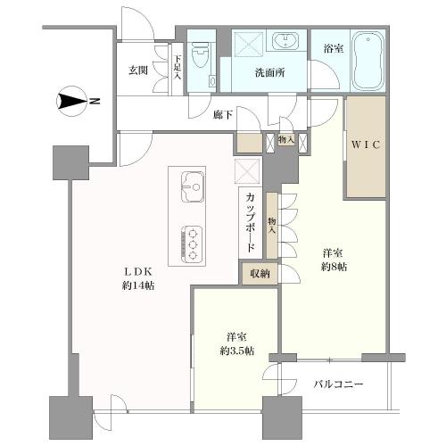 センチュリーパークタワーの間取図
