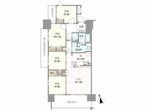 レーベンハイムサンシエルタウンの間取図