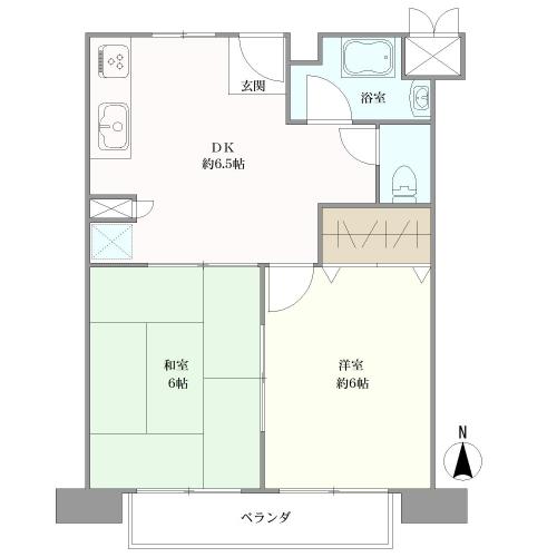 住吉第弐団地壱壱号棟の間取図