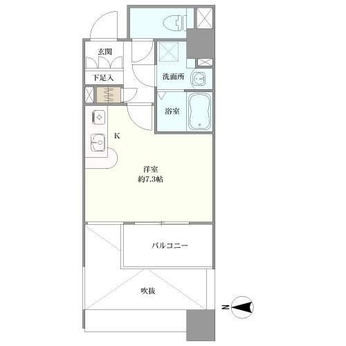 エイペックス松屋町ヴァンデュールの間取図