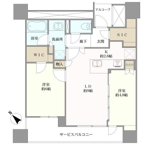 シエリアタワー中之島の間取図
