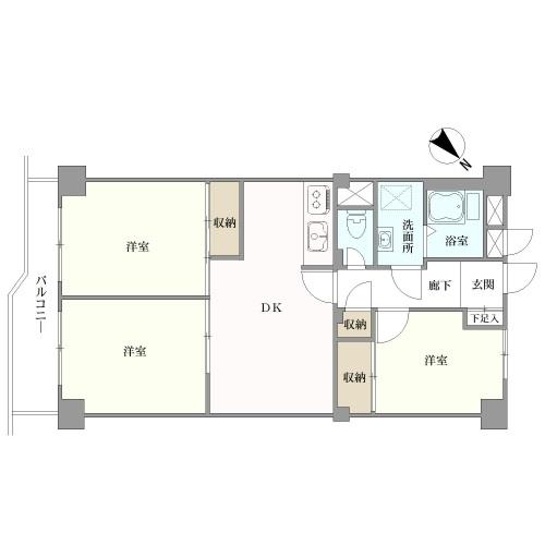 朝汐橋パークマンションの間取図