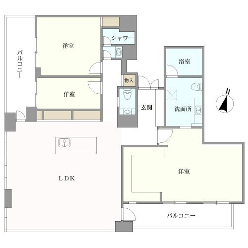 ジオグランデ梅田の間取図