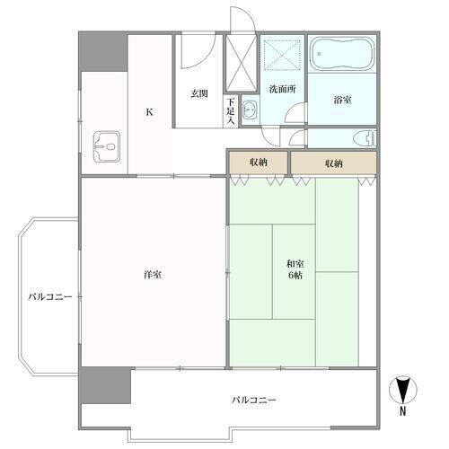 ヴォンジョルノ難波の間取図