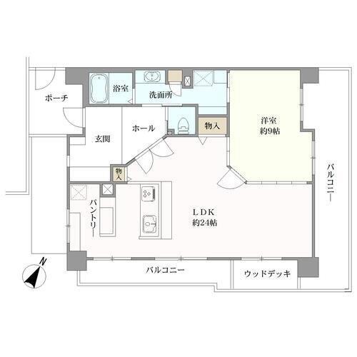 ユニ・アルス鶴見緑地公園プレジオの間取図