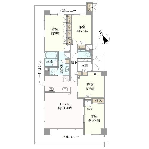 サングリーン帝塚山の間取図
