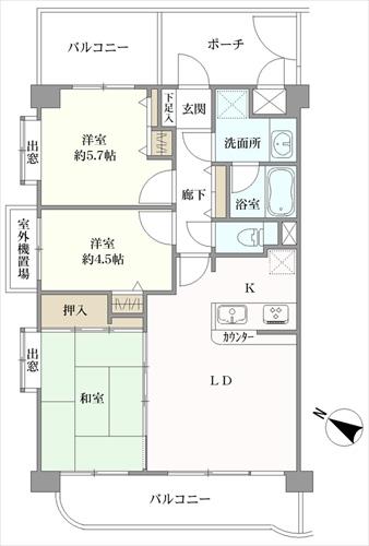 ライオンズマンション大宮堀の内　の間取図