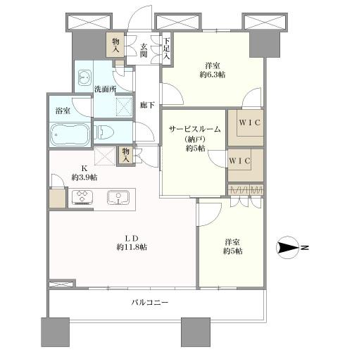グランドミッドタワーズ大宮の間取図
