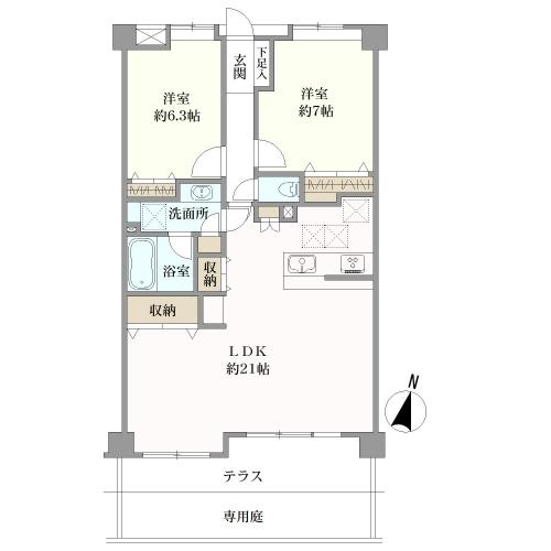 セレナハイム大宮公園寿能町の間取図