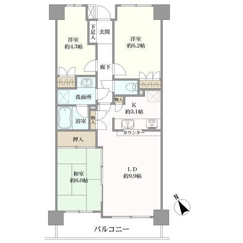 杉田パーク・ホームズの間取図