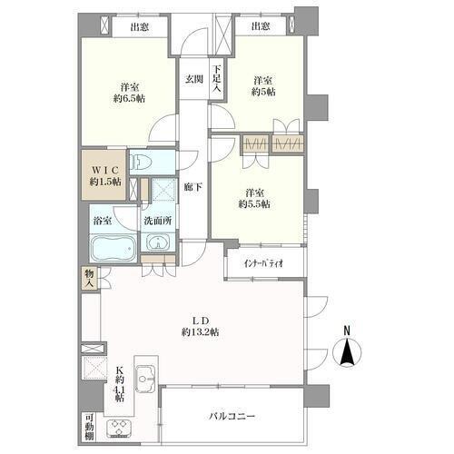 ライオンズ大森西グランフォートの間取図