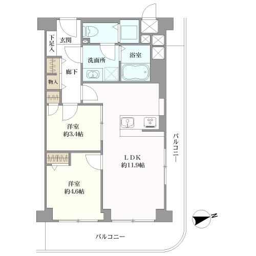 大森第３スカイハイツの間取図