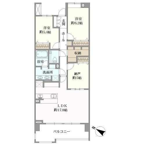 ドレッセ美しの森セントヴェールの間取図