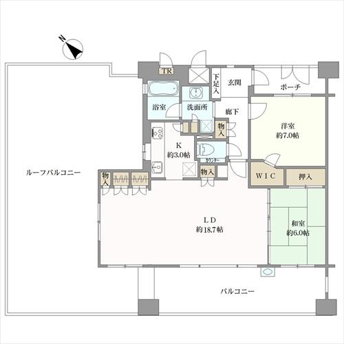 藤和シティホームズ港北Ｒａｆｉａの間取図