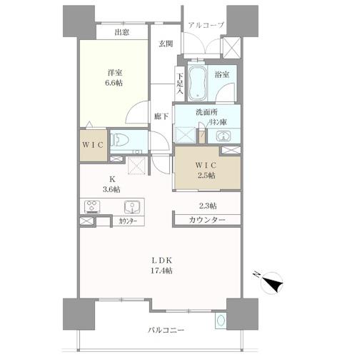 エルグランデ笠寺駅前の間取図