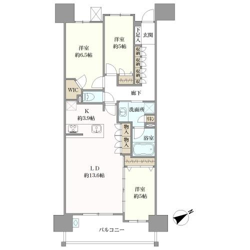 ライオンズ新瑞橋グランゲートの間取図