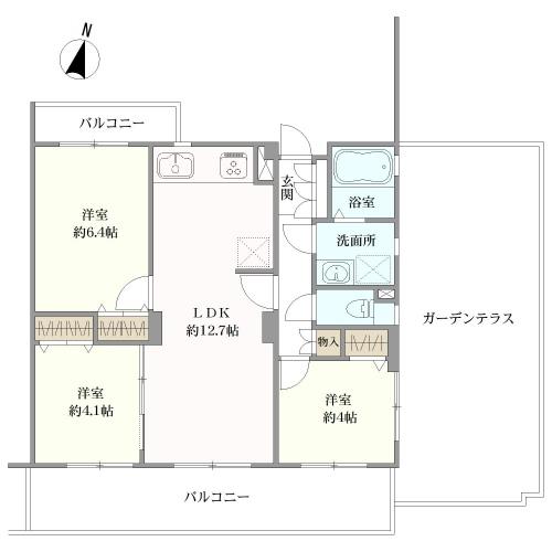 ライオンズマンション左京山の間取図