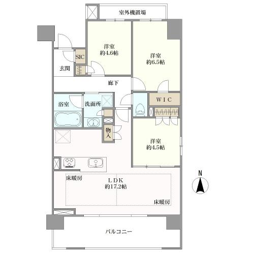 オープンレジデンシア瑞穂桜山の間取図