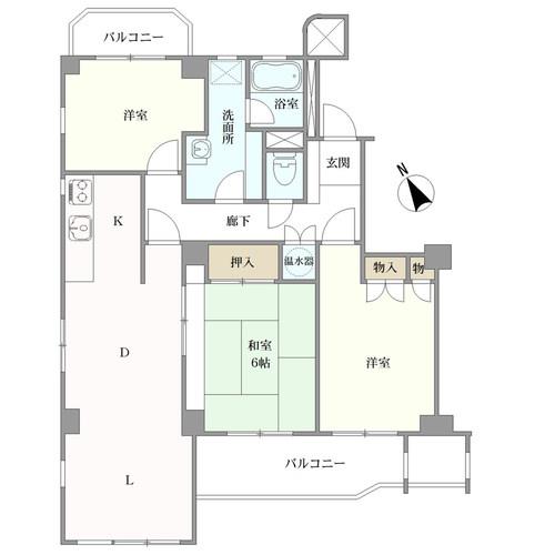 イトーピア清水ケ岡マンションの間取図