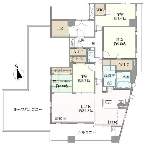 プラウド川名駒方の間取図