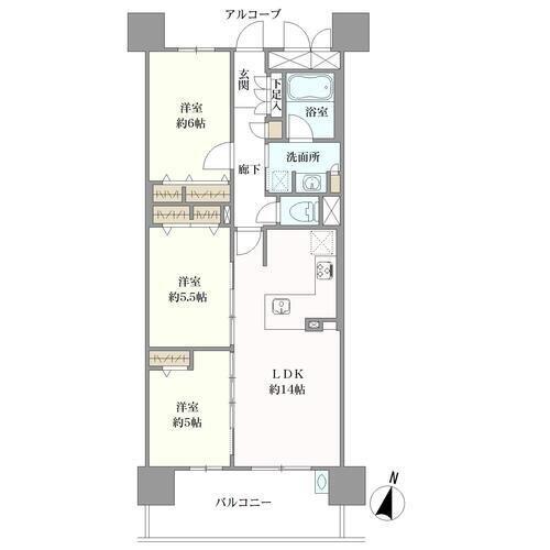 プレサンスロジェ堀田駅前の間取図