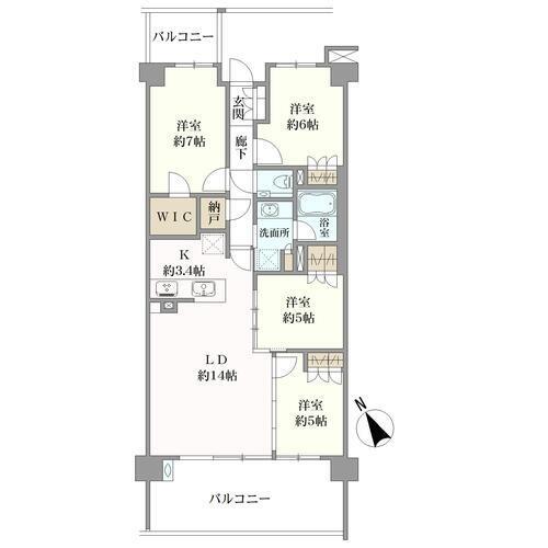 ＦｏｒｅｓｔＯｎｅ八事清水ケ岡の間取図