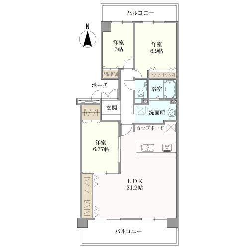 ジオ緑地公園一番館の間取図