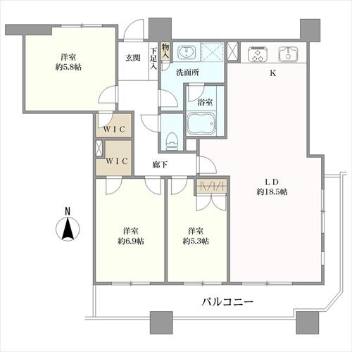 石神井公園ピアレスの間取図