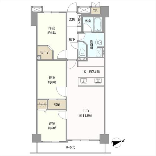 コスモ戸田公園ロイヤルステージの間取図
