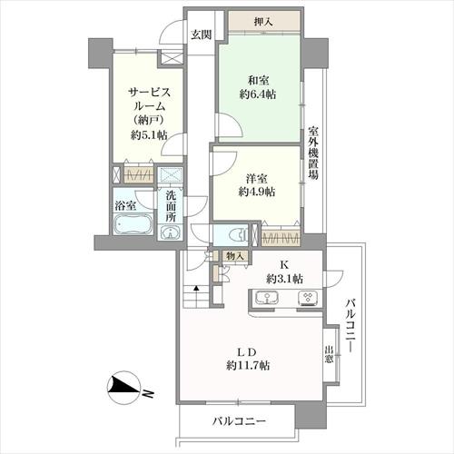 グランレーブ目白東の間取図