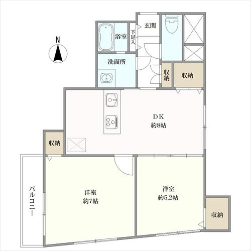 サンワコーポラスの間取図