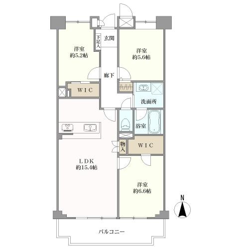 日商岩井大岡山第二マンシヨンの間取図