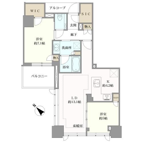 スカイフォレストレジデンスの間取図