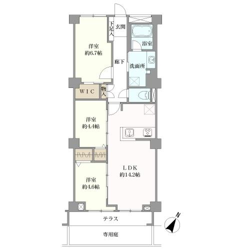 戸山マンションの間取図