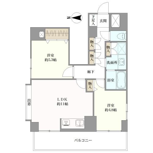 キャッスルマンション目白西の間取図