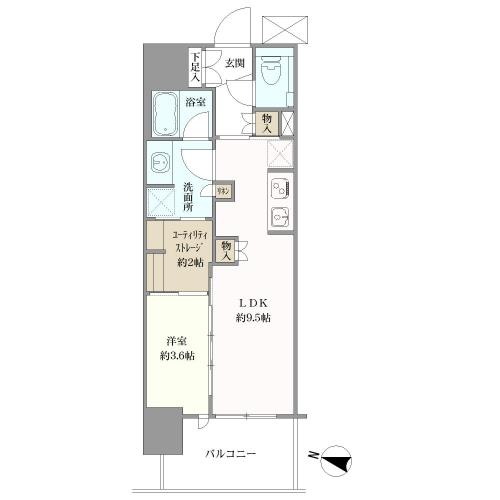Ｂｒｉｌｌｉａ　四谷三丁目の間取図