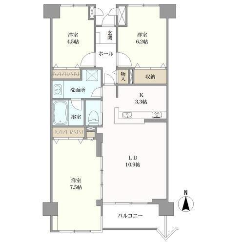 北新宿パークハイツの間取図
