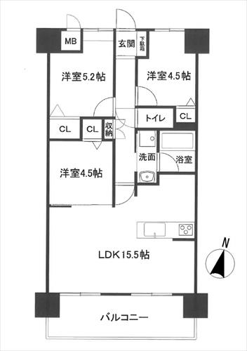 エンデバー平野の間取図