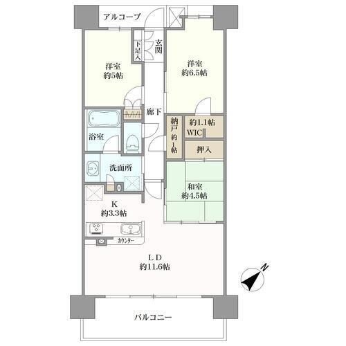 ヴェリテ津久野ａｃｔの間取図