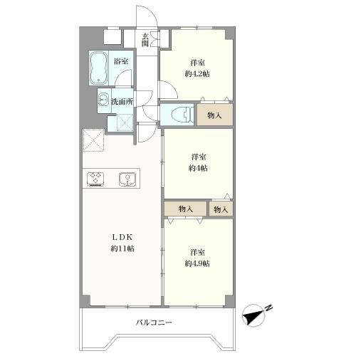 池ノ上グロリアハイツの間取図