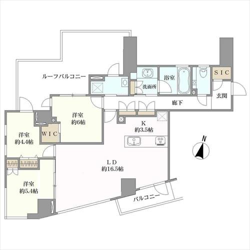 パークハウス砧ペイザージュの間取図