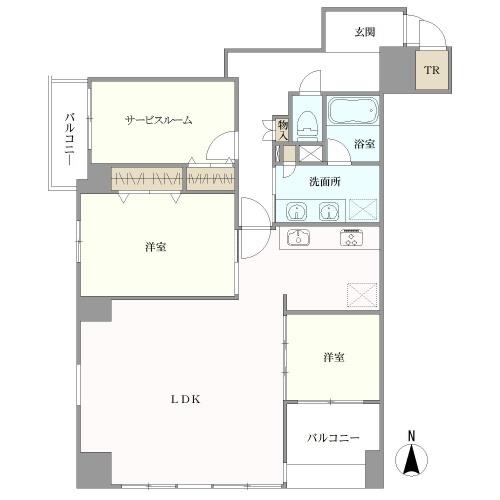 クイーンズパレス東京中央の間取図
