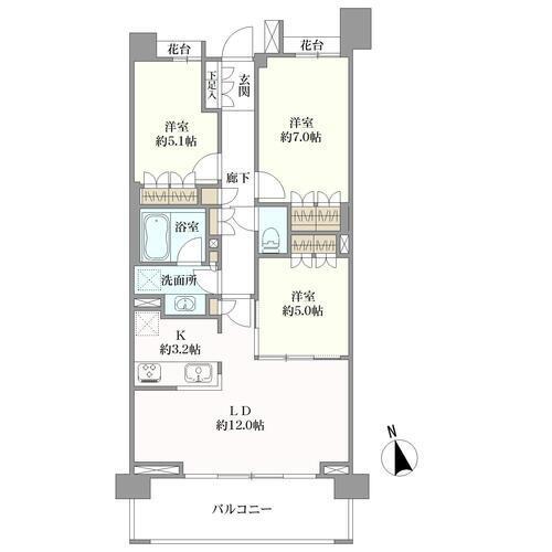 パークホームズ用賀ヴィアージュの間取図