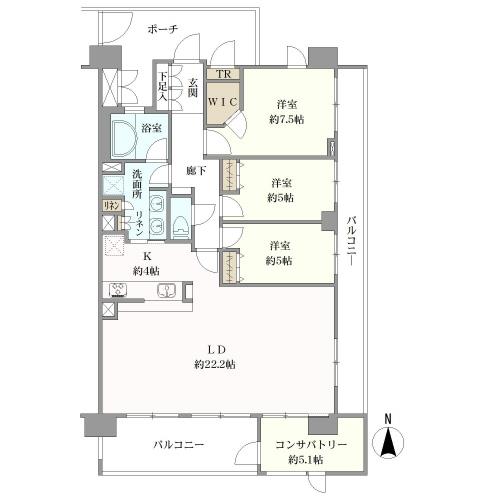 グレーシアテラス東戸塚の間取図