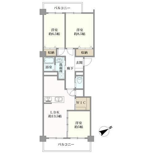 パークハイツ百合ケ丘の間取図