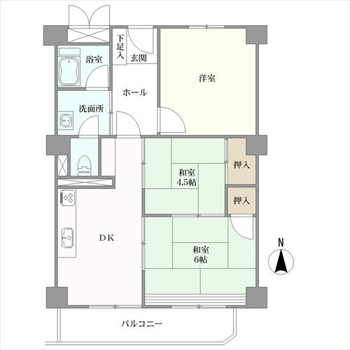 魚崎ハウスの間取図