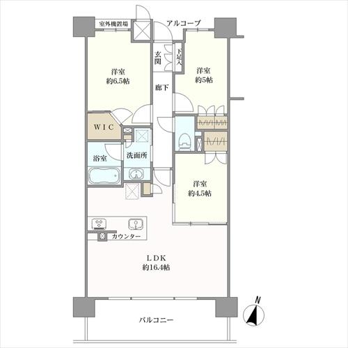 ワコーレ西岡本グランプレイスの間取図