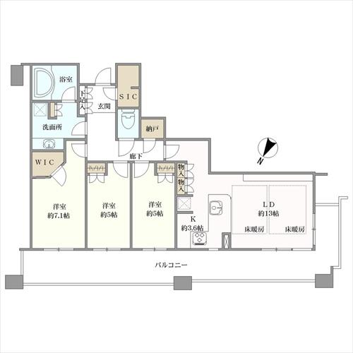 御影タワーレジデンスの間取図