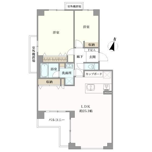 パーク・ノヴァ芦屋の間取図